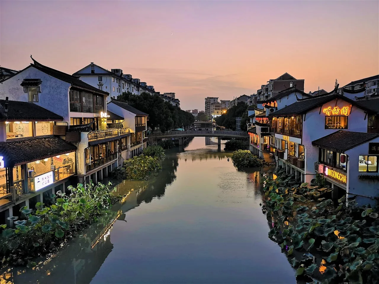 River Between Houses in Shanghai